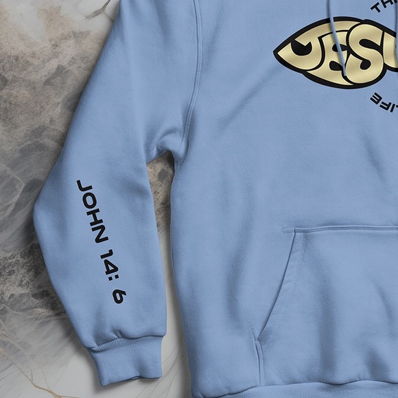 Men’s Hoodie Jesus Christ Christian Faith Bible Verse Sweatshirt - Picture 3 of 3